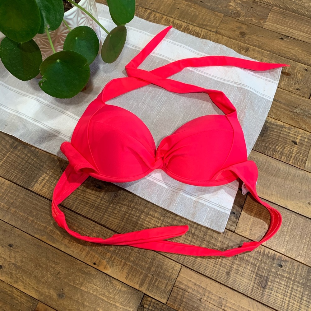 Hot Pink Push-up Bikini Top
